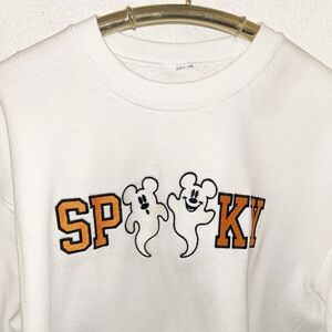 DISNEY 💫🌟 Vintage RARE Halloween SPOOKY Mickey Mouse Ghosts Embroidered SZ: S/M
